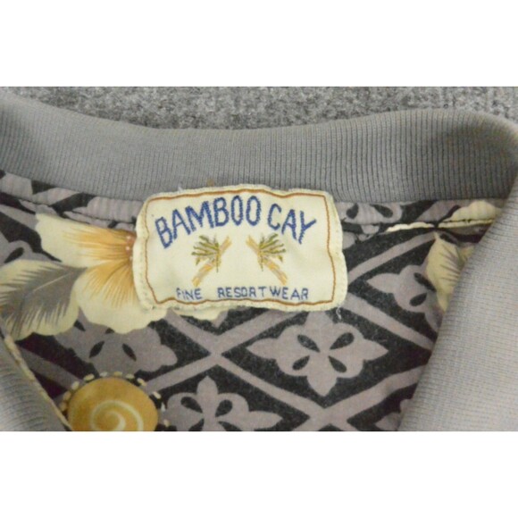 Vintage Bamboo Kay Shirt Mens Large Brown Floral‎ Polo - Picture 5 of 9